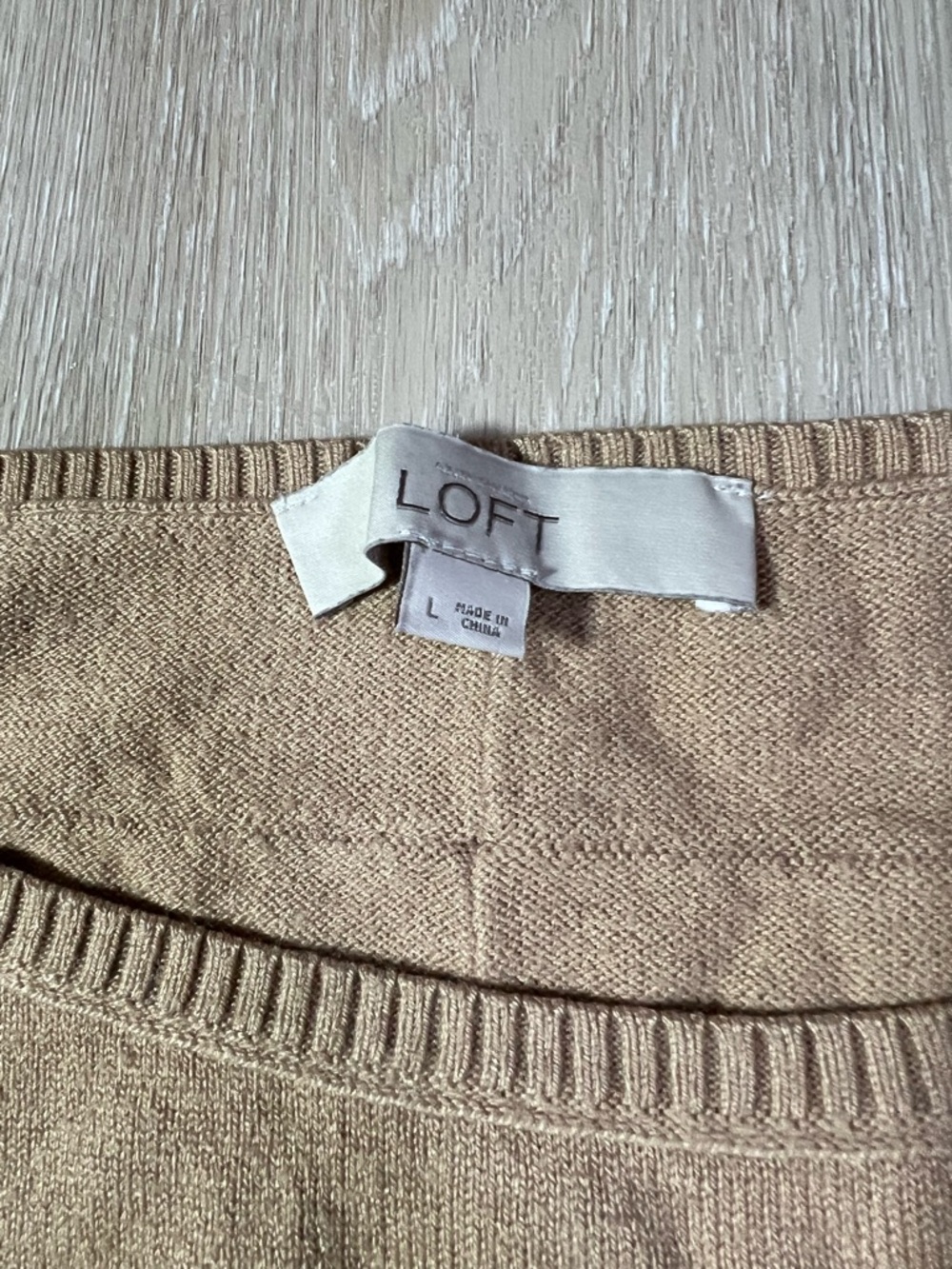Beige / Tan Cozy Minimalist Timeless Chic Oversized Crewneck Sweater - Picture 3 of 9